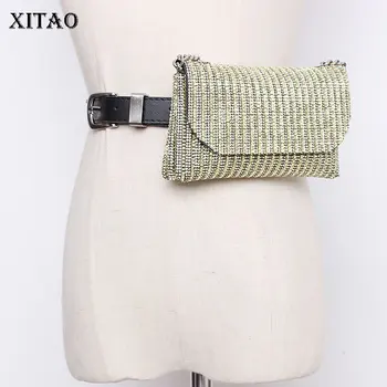 

XITAO Rhinestone Fashion Cummerbunds Women Casual Tide Chain Match All Personality Novelty Crossbody Cummerbunds New ZLL4743