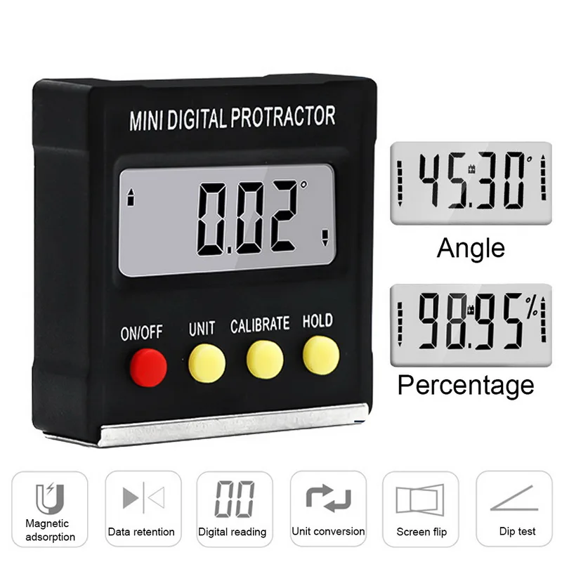 Portable 360 Degree Mini Digital Protractor Inclinometer Electronic