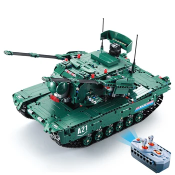 

CADA C16001 RC Military M1A2 Tank 1498CPS CaDa Model Building Block Brick Remote Control Car Can Turret Launching Missile Toy