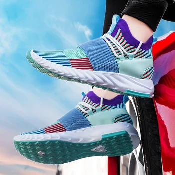 

Spring and Autumn New Men's Shoes Fly Woven Breathable Mesh Shoes Sports Casual Coconut Trendy Shoes off white sneakers Newspape