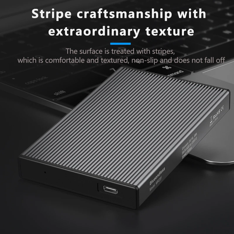 External HDD Enclosure Aluminum 2.5 SATA to USB 3.0 Tool free Type C 3.1 For SSD Disk