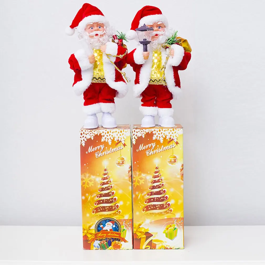 Creative Electric Santa Claus Doll Toy Christmas Singing Dancing Lighting Musical Doll Toy For Children Xmas Gift