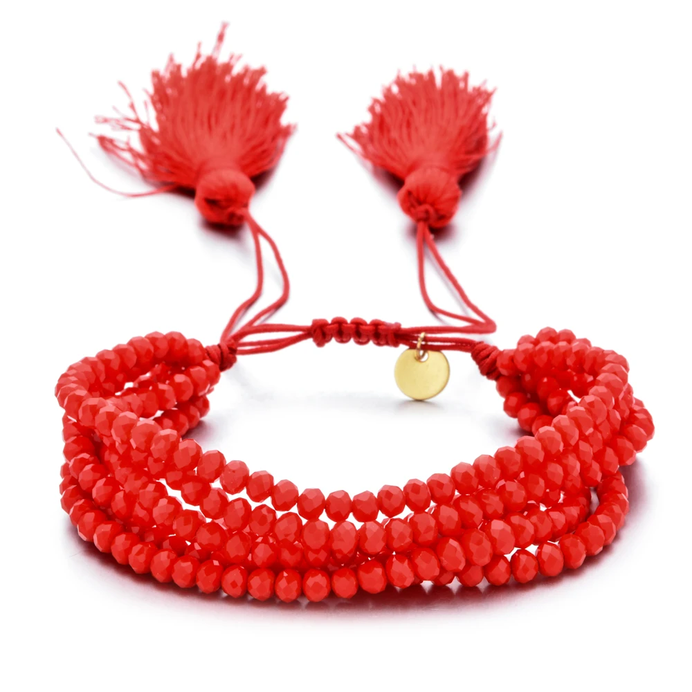Bohemian Miyuki Charm Multi Layered Bracelets for Women Boho Crystal Seed Beads Bracelets Jewelry Party Gift