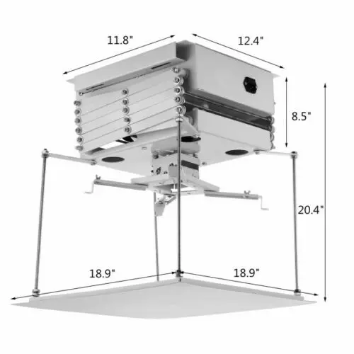 VEVOR 1M Projector Stand Accessories Shear Bracket Max Load 30KG Remote Control Lift Supports Ceiling Mount Use for Cinema Rooms images - 6