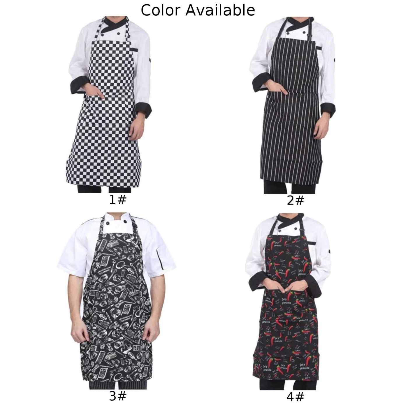 Women Lady Adjustable Hang Neck Chef Kitchen Apron Restaurant Baking Cooking Bib Dress Bib Dining Room Barbecue Hot Sale