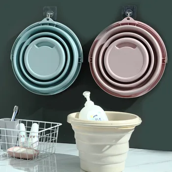 

3/5/10L Bucket for Fishing Promotion Folding Bucket Car Wash Outdoor Fishing Supplies Square Bathroom Kitchen Camp Bucket