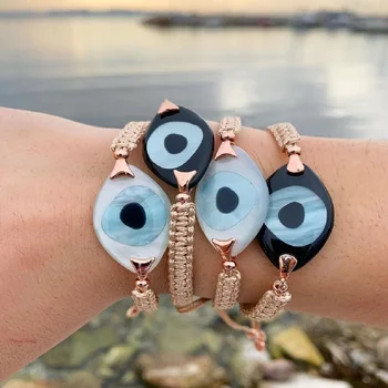 

Go2Boho Turkish Evil Eye Bracelet For Women Bring Lucky Bracelets Gift Fashion Jewelry Friends Braided Thread String Armband