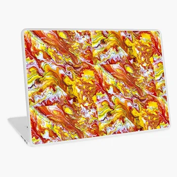 

Vibrant Yellow and Red Fluid Abstract laptop skin sticker 13 14 15 17 inch for MacBook HP Acer Dell ASUS Lenovo