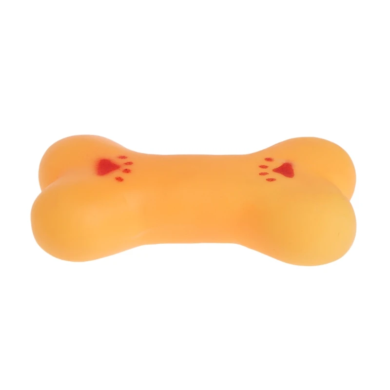 Pet Toys Bite Chew Squeaky Bone Dogs Cats Puppy Small Soft Rubber Teeth Training