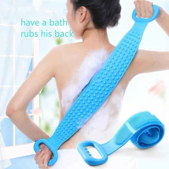 

Silicone Bath Brush Soft Scrubber Skin Massage Brush Feet Rubbing Body Brush for Back Exfoliation Brushes Bathroom Accessories