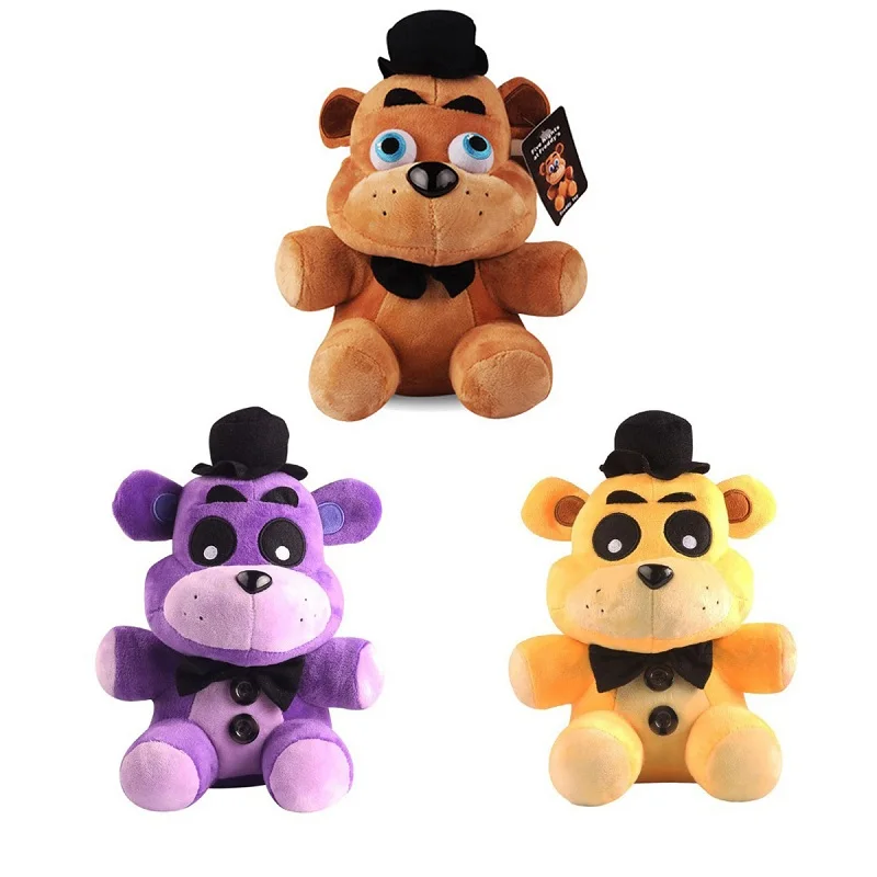 Мультфильм 3 шт./лот 18 см пять ночей с Фредди 4 медведь Фредди Fazbear милый персонаж из фильма Дети День рождения Рождество подарки на Рождество