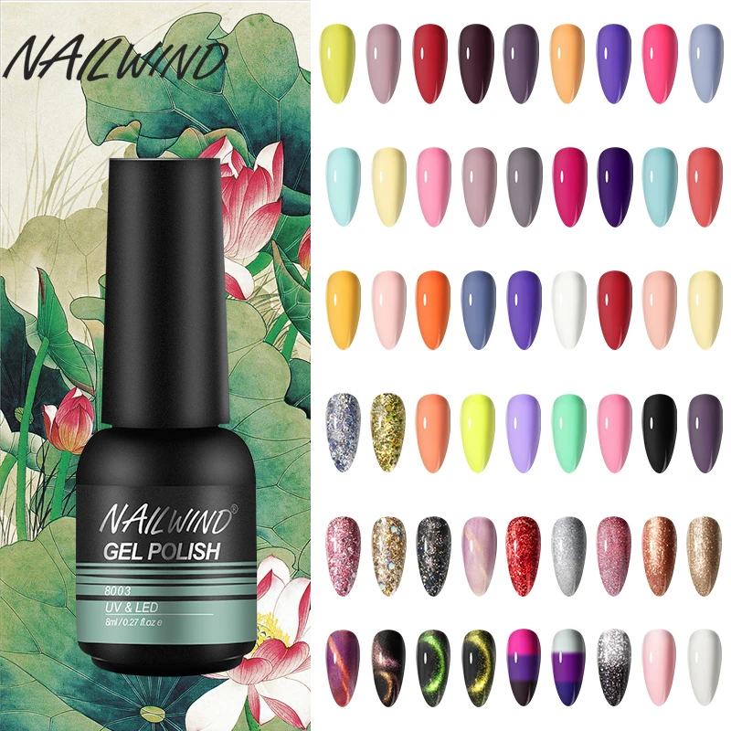 Nailwind Gel Nail Polish 8ml Semi Permanent Varnish Nail Art All for Manicure Need UV LED lamp Base Top coat Nails Gel Polish