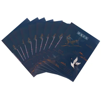 

10pcs Antiquity Document Folder Waterproof File Bags File Holder for School Office