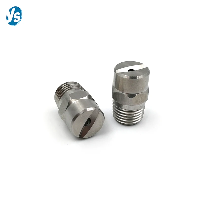 HU 304 Stainless Steel V Jet Flat Fan Spray Nozzle, Water Jetter Flat Fan Spraying Nozzle 1/4 Inch Thread 2