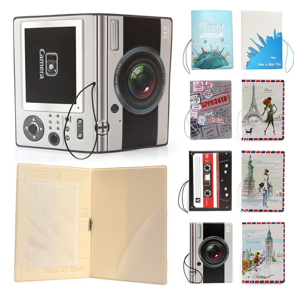 

Neutral Multi-purpose Travel Passport Wallet Tri-fold Document Organizer Holder casual multi-function card bag Credit Card Hold