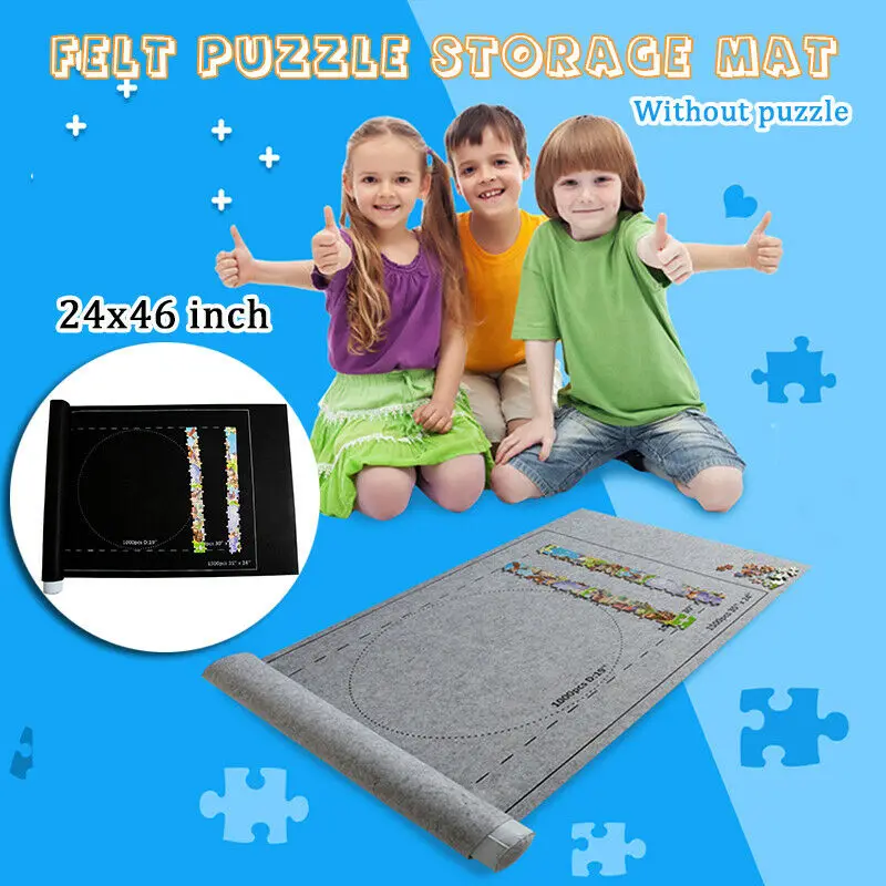 Puzzles Mat Jigsaw Roll Felt Mat Play Mat Large For Up To 1500 Pieces