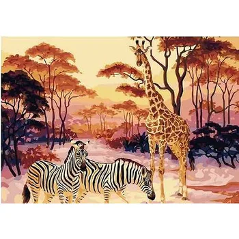 

Zebra Paint By Numbers Coloring Hand Painted Home Decor Kits Drawing Canvas DIY Oil Painting Pictures By Numbers