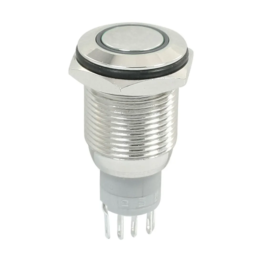 

uxcell 16mm Dia Thread 24V White LED Light Momentary Push Button Switch SPDT