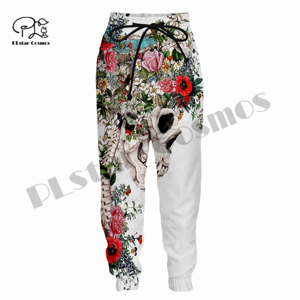 Newest Skull Suit Hoodies Fashion Men / Women Long Sleeve Unique Outerwear 3DPrint pants Novelty Sweatshirts and Jogger Pant Q-1