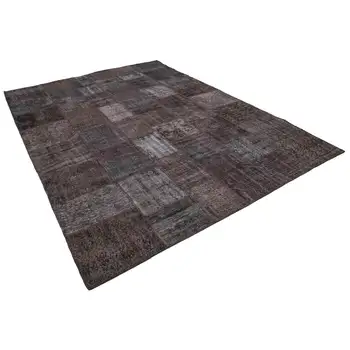 

254x351 Cm Brown Handmade Patchwork Rug-8x11 Ft