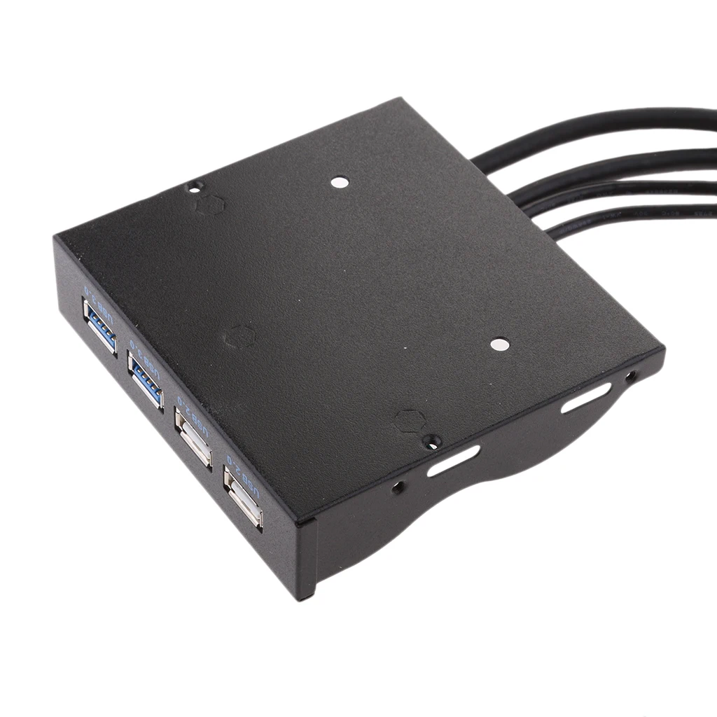 3,5 дюймов Передняя панель USB концентратор с USB 3,0 2 порта и USB 2,0 2 порта металл