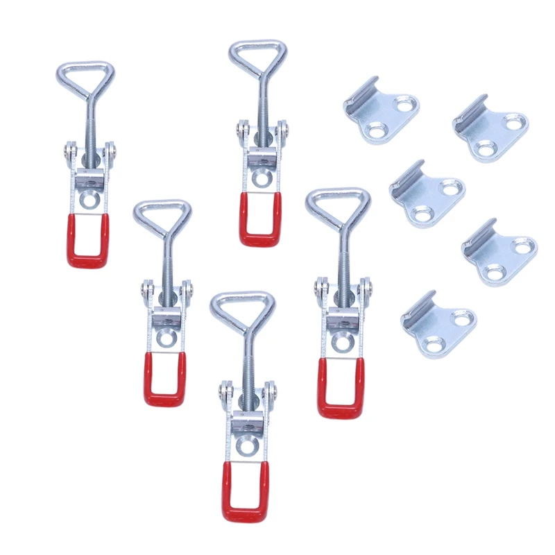 

4001 100Kg 220Lbs Holding Capacity Latch Door Button Toggle Clamp 5pcs