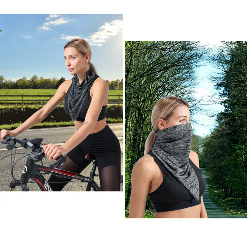 Велосипедная маска для страйкбола, Солнцезащитный треугольное полотенце для защиты от солнца, волшебный солнцезащитный влагоотводящий пыленепроницаемый шарф