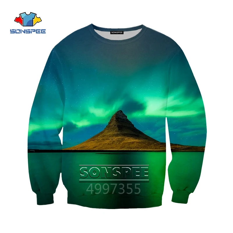 SONSPEE Northern Light Harajuku/Детский свитер с 3D принтом детская одежда для мальчиков и девочек-подростков пуловер с длинными рукавами SW118b - Цвет: 3