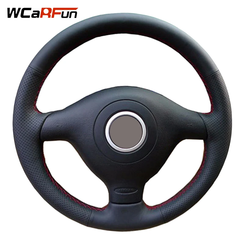 Чехол на руль из искусственной кожи для Volkswagen VW Golf 4 Passat B5 1996 2003 Seat Leon 1999 2004 Polo
