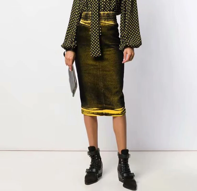 

8.27 Autumn winter New High Quality Design denim slim skirt