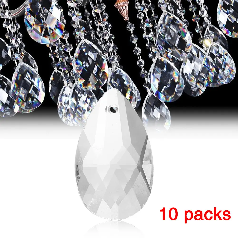 

Clear Hanging Chandelier Pendants Light Prism Transparent 10Pcs/Pack Decoration Lighting Accessory Home Chirstmas Decor