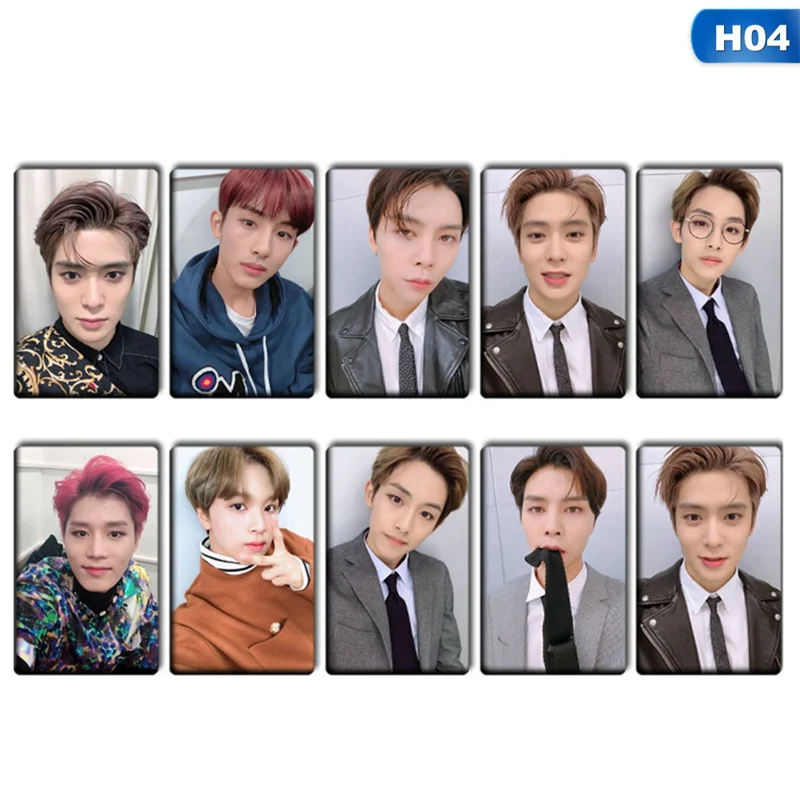 H04 10 шт./компл. KPOP NCT U 127 Empathy альбом Taeyong Mark автограф Фотокарта бумажные карты плакат - Цвет: H04