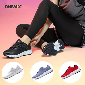 

ONEMIX Running Shoes Women Light Knit Mesh Sneaker Breathable Non-slip Wear-resistant Outdoor Walking Men Sport Shoes