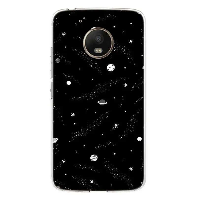 Space Moon Astronaut Cover Phone Case For Motorola Moto G7 G6 G5S G5 E4 Plus G4 E5 Play Power EU Gift Fit Patterned Coque