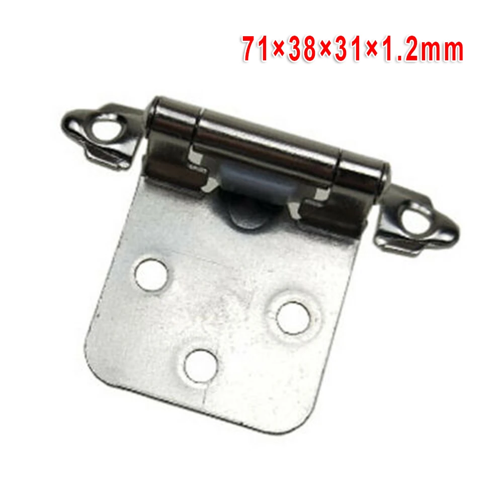 2x Self Closing Overlay Flush Cabinet Door Hinges Face Mount