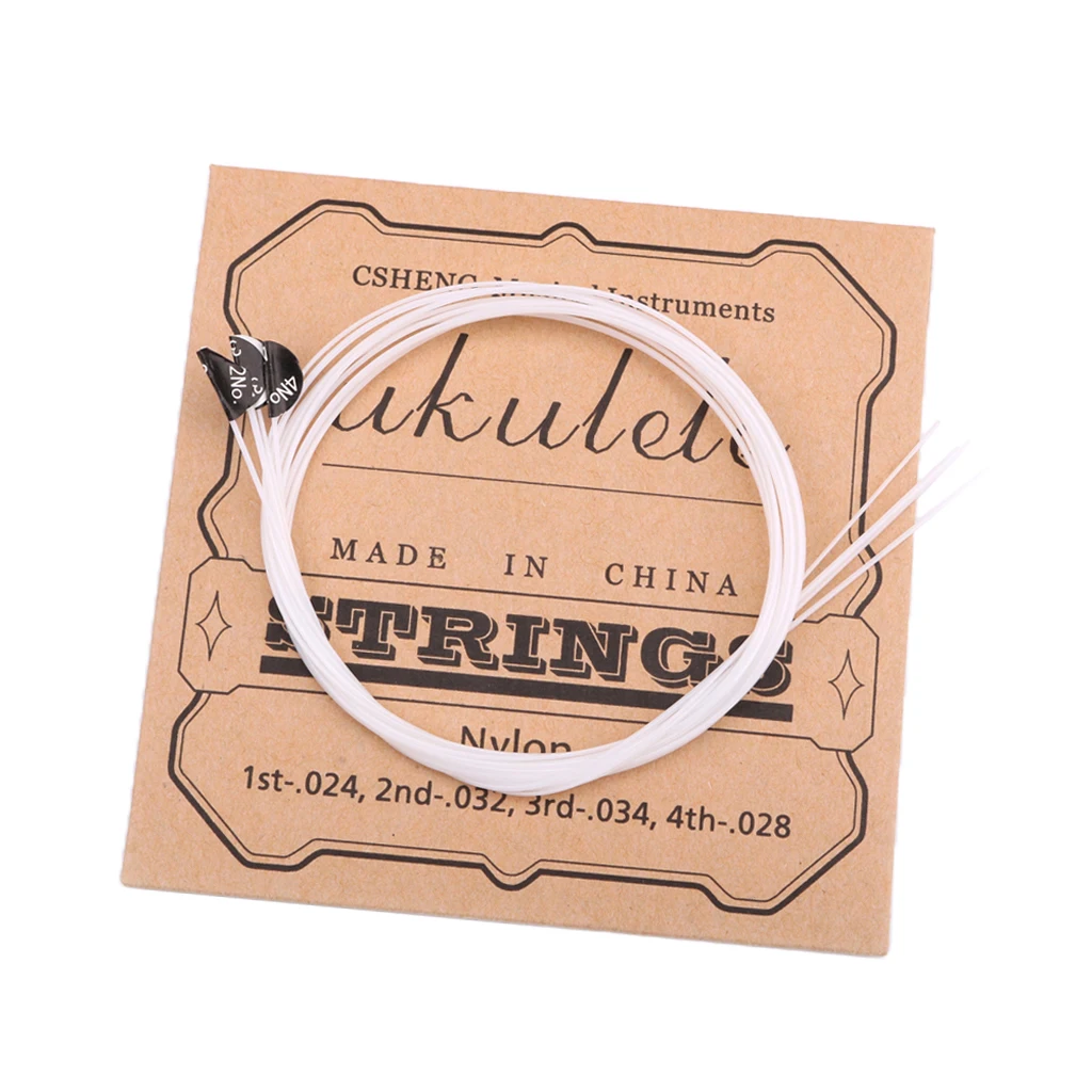A Set White Nylon Ukulele Strings for Uke Guitar Replacement Parts | Спорт и развлечения