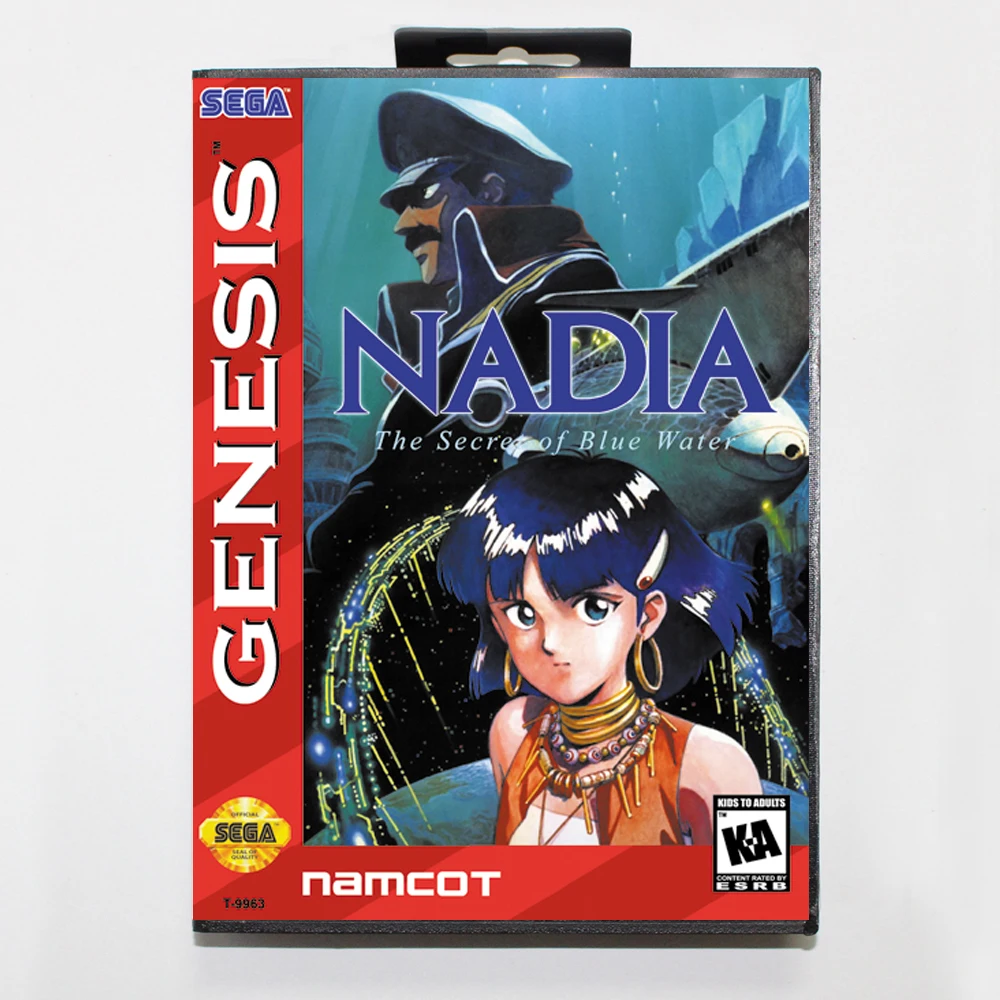 Nadia 16bit MD игровая карта для sega Mega Drive/Genesis с розничной коробкой