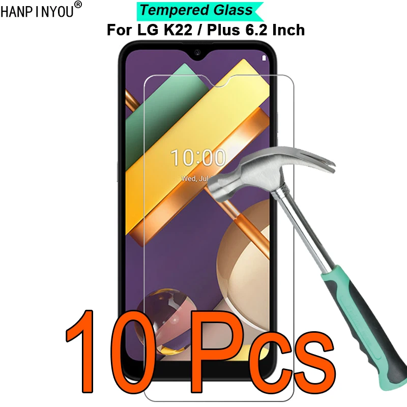

10 Pcs/Lot For LG K22 / Plus 6.2" 9H Hardness 2.5D Ultra Thin Toughened Tempered Glass Film Screen Protector Guard