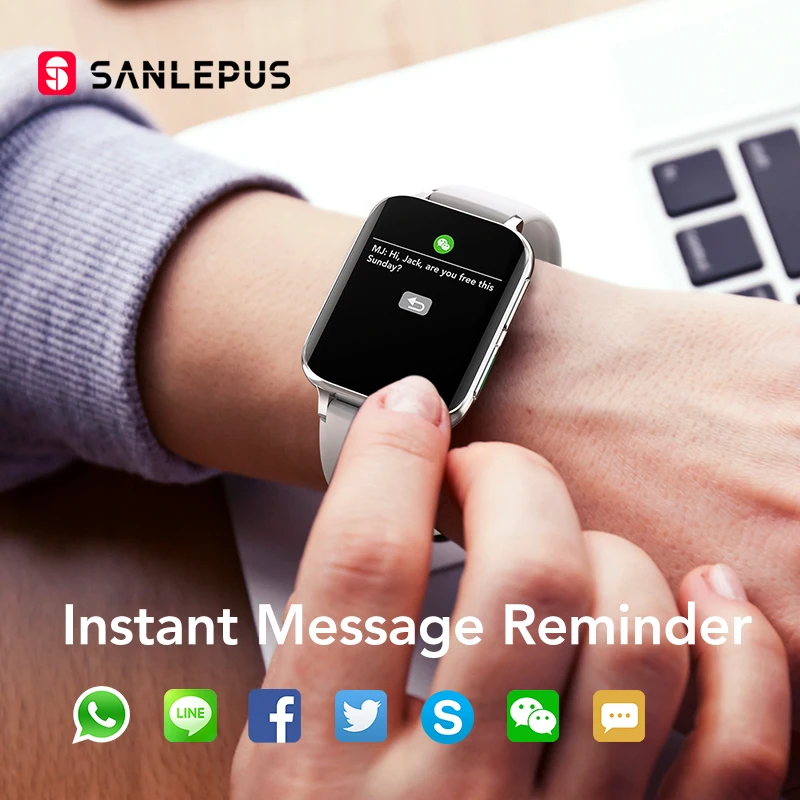 SANLEPUS 2021 NEW Smart Watch Dial Call Watches Men Women Waterproof Smartwatch MP3 Player For Android OPPO Apple Huawei