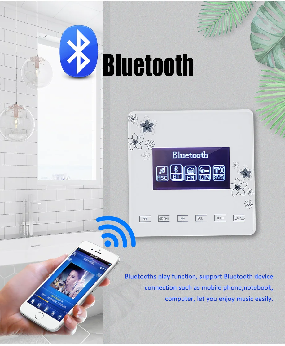 Потолочные колонки для ванной комнаты, bluetooth настенный усилитель с samll размером, водонепроницаемые громкоговорители на крыше для ванной, звуковая система