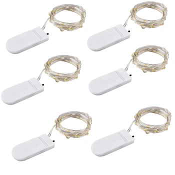

Botique-2 Metre 20 LED Battery-Operated Firefly String Lights with Flexible Silver Wire,Wedding Supplies Party