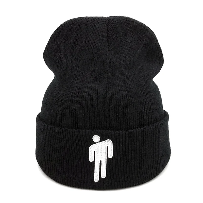 

beanie with the billie eilish human stickman design 2019 hot sale casual beanie Autumn men women beanie Skullies caps Winter Hat