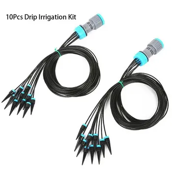 

10 Heads Drip Irrigation Kit Plant Watering System Adjustable Micro Irrigation Water-Saving System For Garden Greenhouse Pot