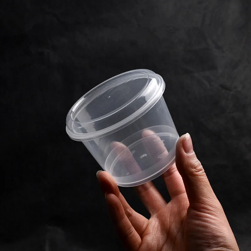 

20pcs High quality round small dessert cups 200ml transparent food container packing ice cream pudding jelly yogurt cup with lid