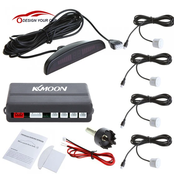 

KKmoon Car LED Parking Sensor Monitor 4 Sensors Parking Assistance Auto Reverse Radar Detector System Backlight Display