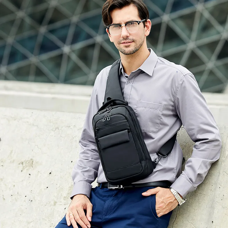 

New Style Men's Bag Fashion Men Chest Pack Casual Travel Document Package Oxford Cloth Waterproof Shoulder Cross-body Backpack