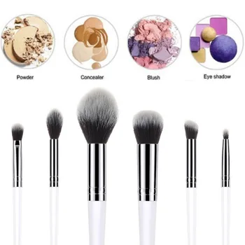 

6pcs Makeup Brushes Set Soft Nylon Head Eyeshadow Facial Multi Functional Beauty Brush Cosmetics Tools - H