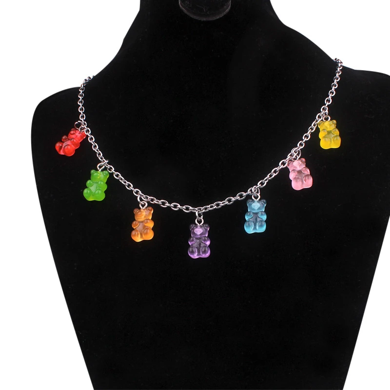 Gargantilla con colgante de oso bonito para collares de estilo Hip Hop, para el joyería de animales, Bisutería| Collares tipo gargantilla| - AliExpress
