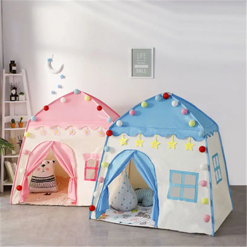 Children's Tent Indoor Outdoor Games Garden Tipi Princess Castle Folding Cubby Toys Tents  Enfant Room House Teepee Playhouse