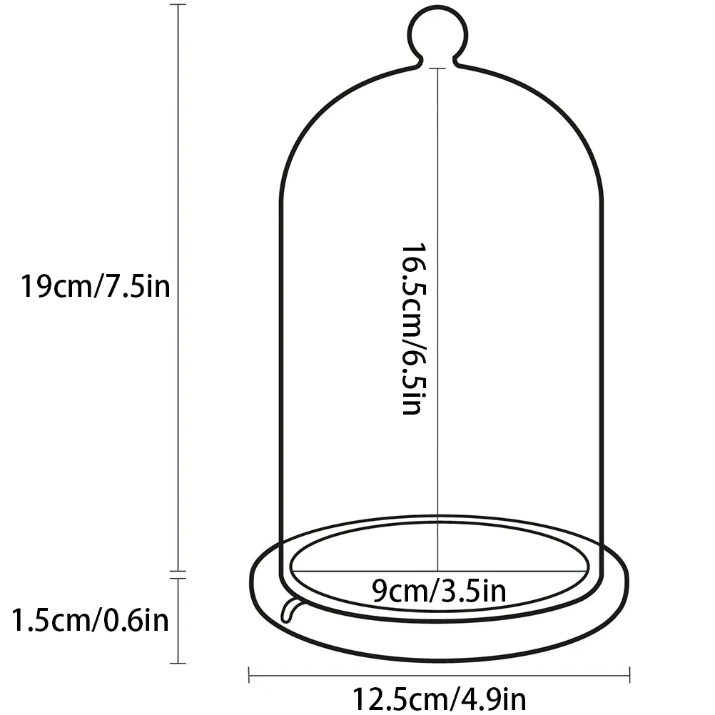 Clear Glass Jar Dome Cover Decorative Clear Glass Dome Cloche Bell Cover Fresh Flower Glass Cover for Wedding Party Valentine 4
